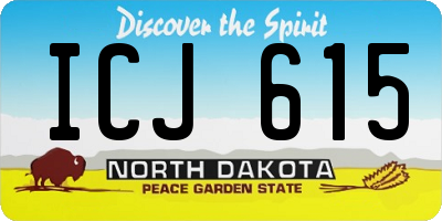 ND license plate ICJ615