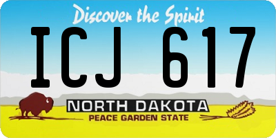 ND license plate ICJ617