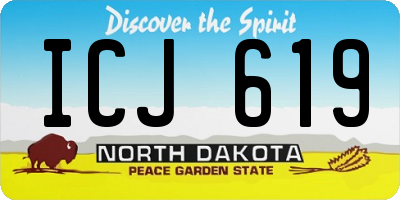 ND license plate ICJ619