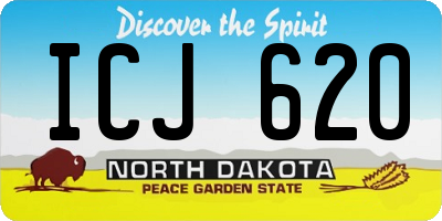 ND license plate ICJ620