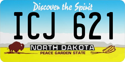 ND license plate ICJ621