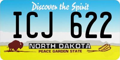 ND license plate ICJ622