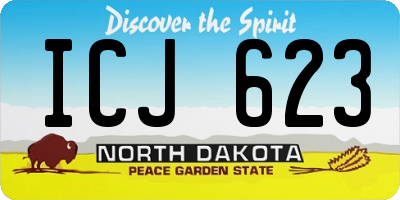 ND license plate ICJ623