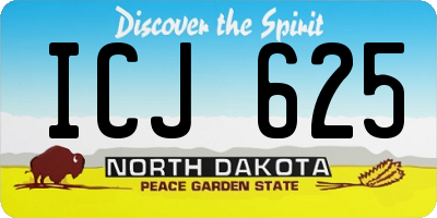 ND license plate ICJ625
