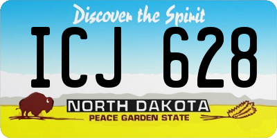 ND license plate ICJ628