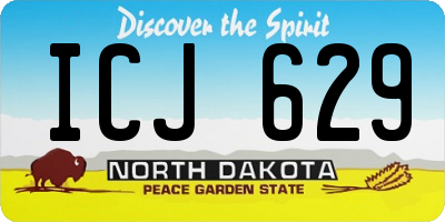 ND license plate ICJ629