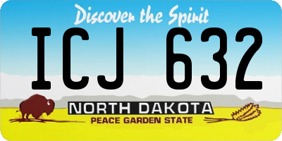 ND license plate ICJ632