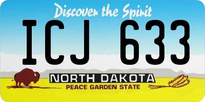 ND license plate ICJ633
