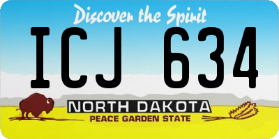 ND license plate ICJ634