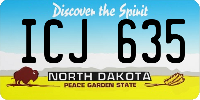 ND license plate ICJ635