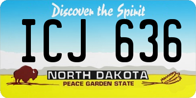 ND license plate ICJ636