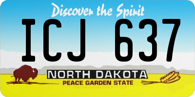 ND license plate ICJ637