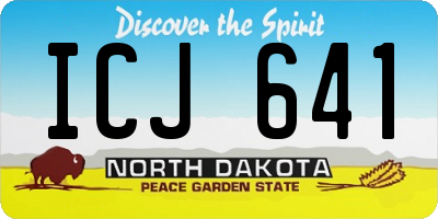ND license plate ICJ641