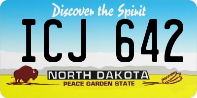 ND license plate ICJ642