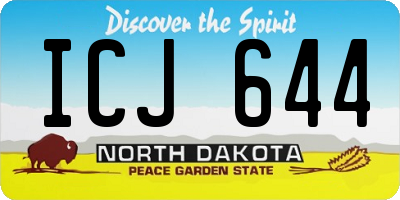 ND license plate ICJ644