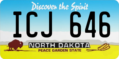 ND license plate ICJ646