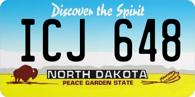 ND license plate ICJ648