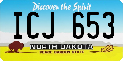 ND license plate ICJ653