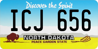ND license plate ICJ656