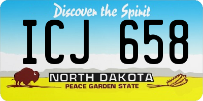 ND license plate ICJ658