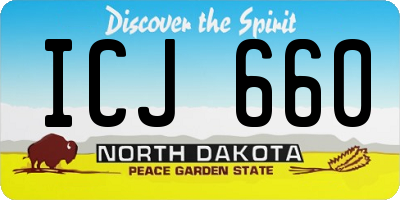 ND license plate ICJ660