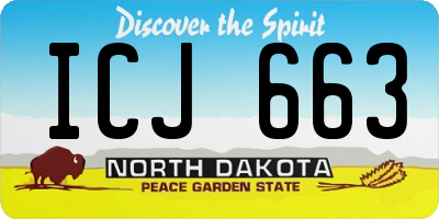 ND license plate ICJ663