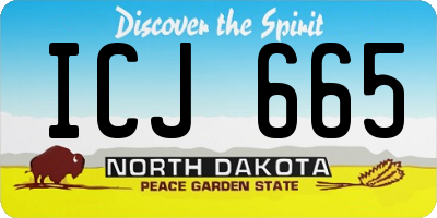 ND license plate ICJ665