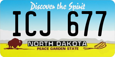 ND license plate ICJ677