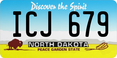ND license plate ICJ679