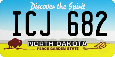 ND license plate ICJ682
