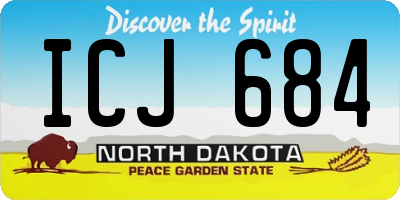ND license plate ICJ684