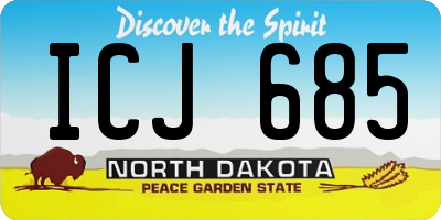 ND license plate ICJ685