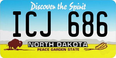 ND license plate ICJ686