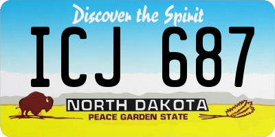 ND license plate ICJ687
