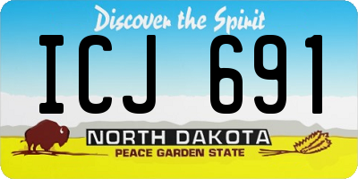 ND license plate ICJ691
