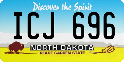 ND license plate ICJ696