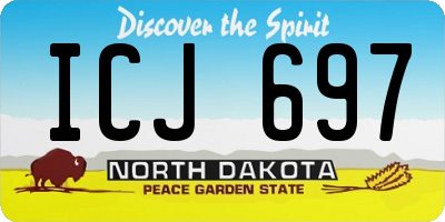 ND license plate ICJ697