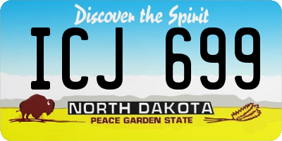 ND license plate ICJ699