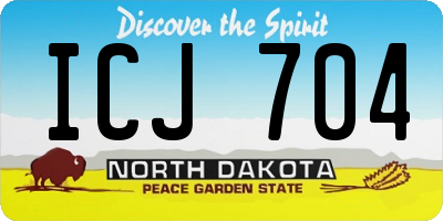 ND license plate ICJ704