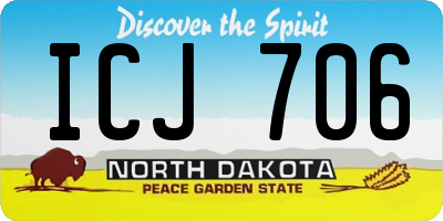 ND license plate ICJ706