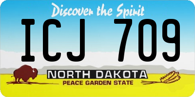 ND license plate ICJ709