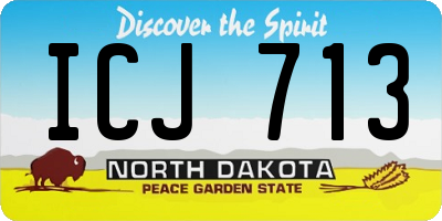 ND license plate ICJ713