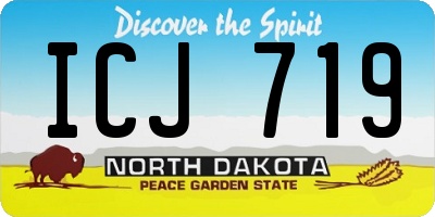 ND license plate ICJ719