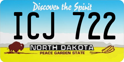 ND license plate ICJ722