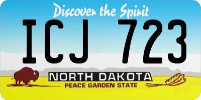 ND license plate ICJ723
