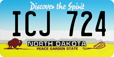 ND license plate ICJ724