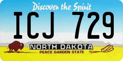 ND license plate ICJ729
