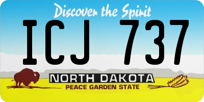 ND license plate ICJ737