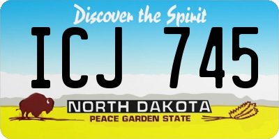 ND license plate ICJ745