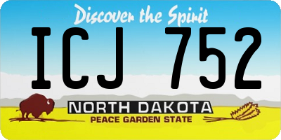 ND license plate ICJ752
